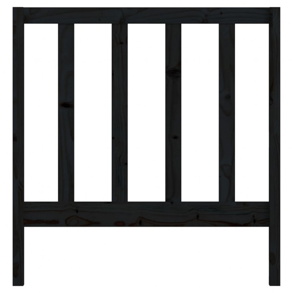 Cabeceira de cama 95x4x100 cm pinho maciço preto M 4
