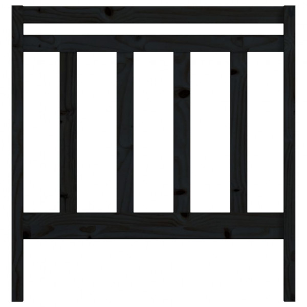 Cabecero de cama madera maciza de pino negro 95x4x100 cm M 4