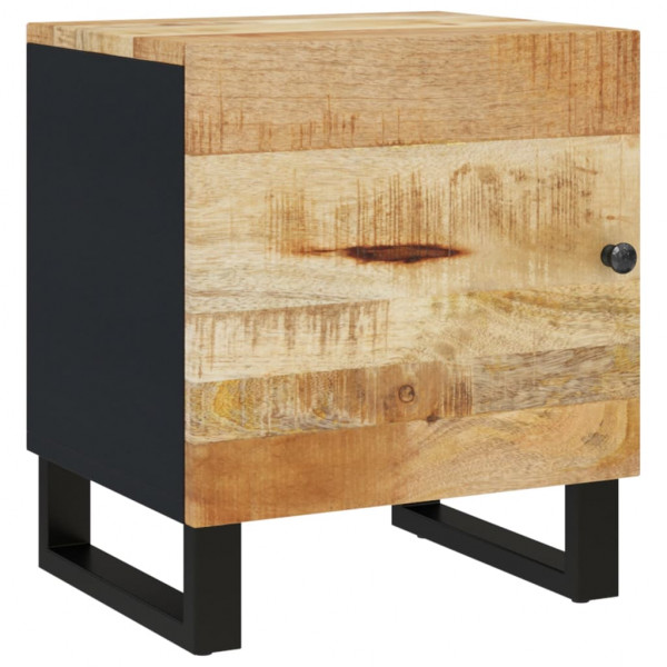Mesita de noche de madera maciza de mango 40x33x46 cm M 2