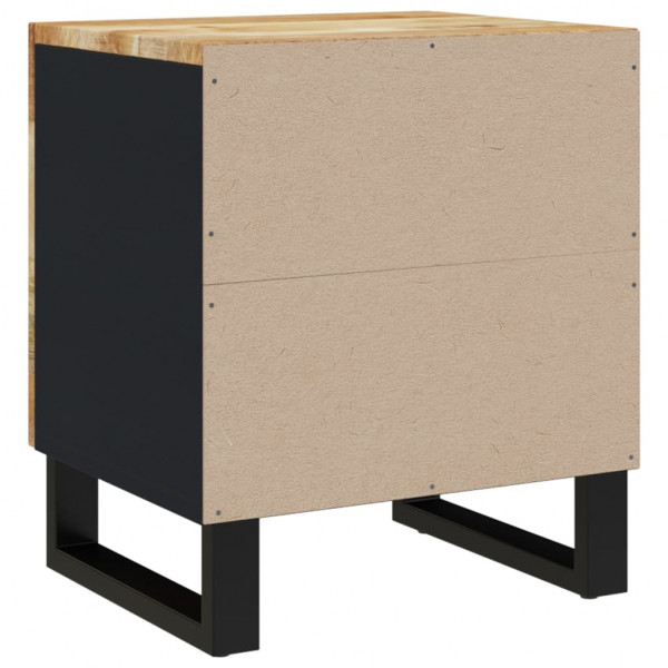 Mesitas de noche 2 uds madera maciza de mango 40x33x46 cm M 4