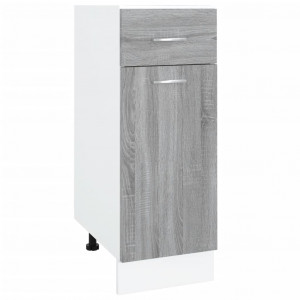 Armario bajo de cocina contrachapada gris Sonoma 30x46x81.5 cm H