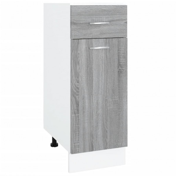 Armario bajo de cocina contrachapada gris Sonoma 30x46x81.5 cm M 2