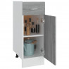 Armario bajo de cocina contrachapada gris Sonoma 30x46x81.5 cm 4