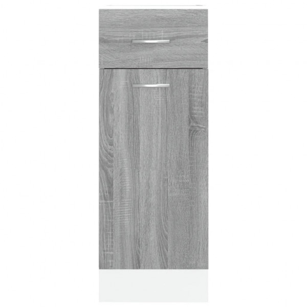 Armario bajo de cocina contrachapada gris Sonoma 30x46x81.5 cm M 5