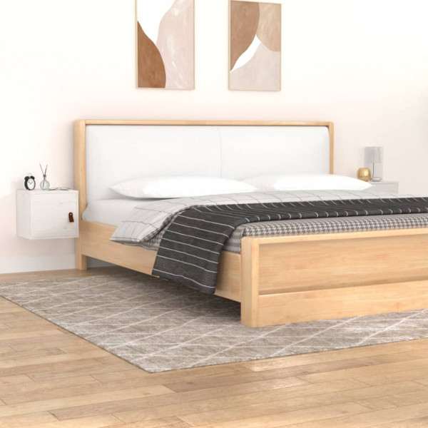 Armarios de pared 2 uds madera maciza pino blanco 31.5x30x30 cm D