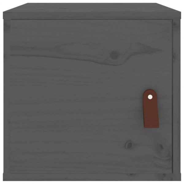 Armario de pared de madera maciza de pino gris 31.5x30x30 cm M 3