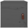 Armarios de pared 2 uds madera maciza pino gris 31.5x30x30 cm 4