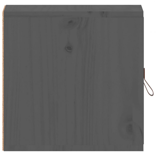 Armarios de pared 2 uds madera maciza pino gris 31.5x30x30 cm M 5