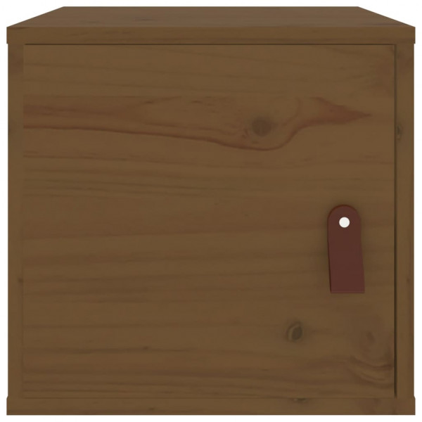 Armarios de pared 2 uds madera pino marrón miel 31.5x30x30 cm M 4