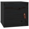 Armarios de pared 2 uds madera maciza pino negro 31.5x30x30 cm 3