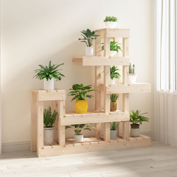 Soporte para plantas madera maciza de pino 92x25x97 cm M 3