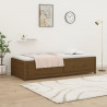 Sofá cama de madera maciza de pino marrón miel 90x190 cm 4