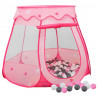 Tienda de juegos para niños con 250 bolas rosa 102x102x82 cm 1