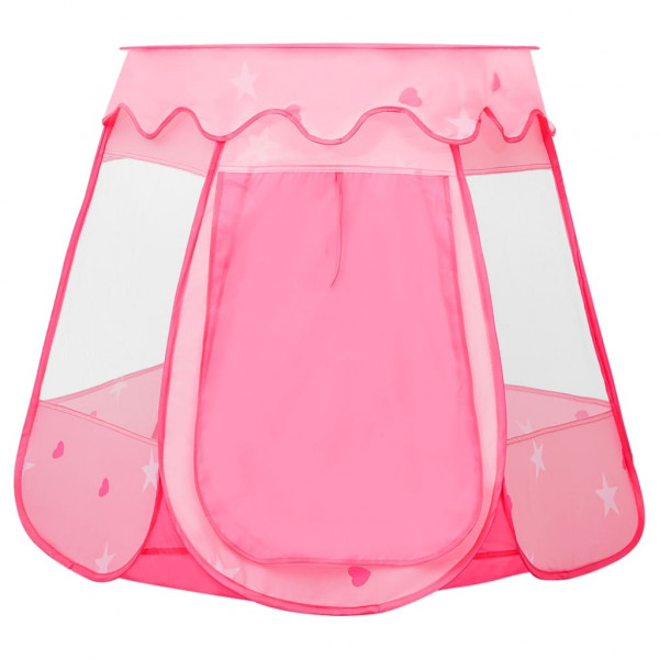 Tenda de brincar infantil com 250 bolas 102x102x82 cm rosa M 5