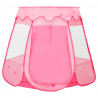 Tenda de brincar infantil com 250 bolas 102x102x82 cm rosa 5