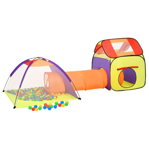 Tienda de juego de niños con 250 bolas multicolor 338x123x111cm M 2