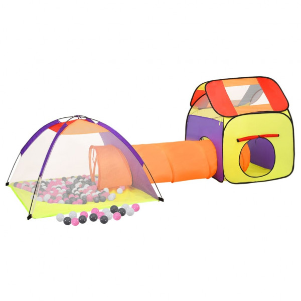 Tienda de juego de niños con 250 bolas multicolor 338x123x111cm M 2