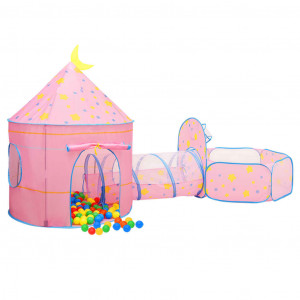 Tienda de juegos para niños con 250 bolas rosa 301x120x128 cm H