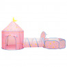 Tienda de juegos para niños con 250 bolas rosa 301x120x128 cm 5