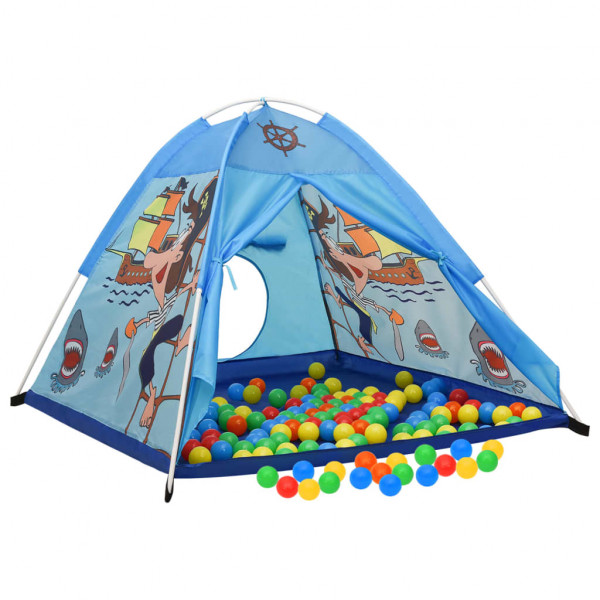 Tienda de juegos para niños con 250 bolas azul 120x120x90 cm M 2