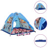 Tenda de brincar infantil com 250 bolas 120x120x90 cm azul 1