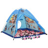 Tenda de brincar infantil com 250 bolas 120x120x90 cm azul 2