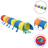 Túnel de juegos niños con 250 bolas poliéster multicolor 245 cm 1