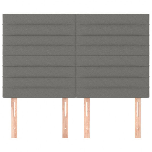 Cabeceros 4 unidades tela gris oscuro 72x5x78/88 cm M 3