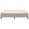 Estrutura de cama sem colchão 160x200 cm tecido cinzento-claro 5