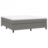 Estructura de cama box spring tela gris oscuro 160x200 cm 3