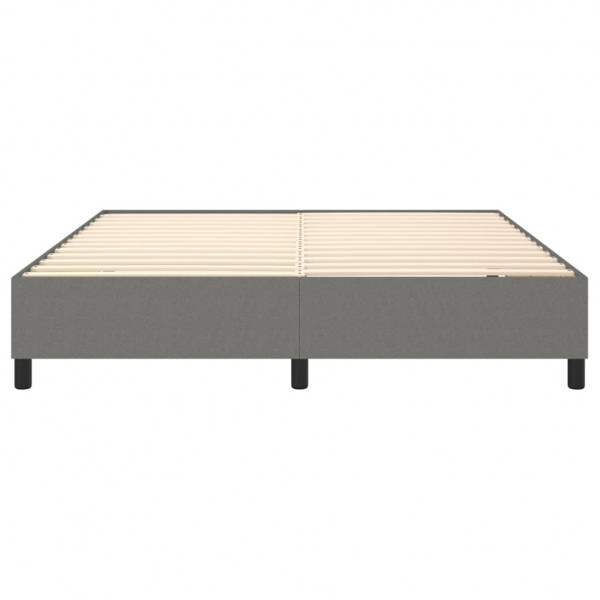 Estructura de cama box spring tela gris oscuro 160x200 cm M 5