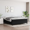 Estructura de cama box spring tela negro 160x200 cm 1