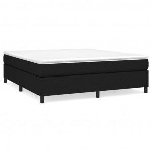Estructura de cama box spring tela negro 160x200 cm H