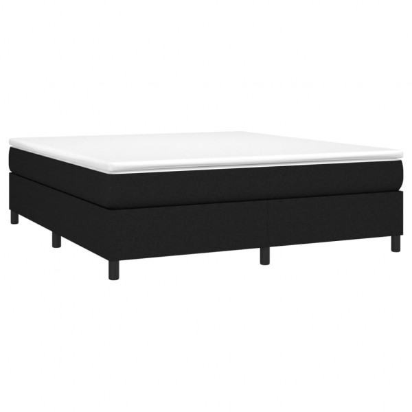 Estructura de cama box spring tela negro 160x200 cm M 3
