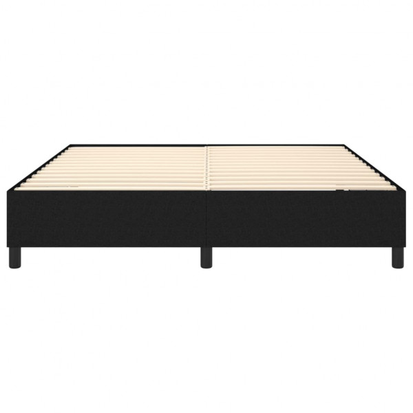 Estructura de cama box spring tela negro 160x200 cm M 5