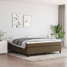 Estructura de cama box spring tela marrón 160x200 cm 1