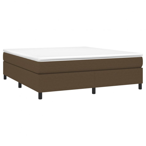 Estructura de cama box spring tela marrón 160x200 cm M 3