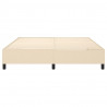 Estructura de cama box spring tela color crema 160x200 cm 5