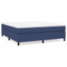 Estructura de cama box spring tela azul 160x200 cm 2