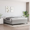 Estructura de cama box spring tela gris claro 180x200 cm 1