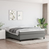 Estructura de cama box spring tela gris oscuro 180x200 cm 1