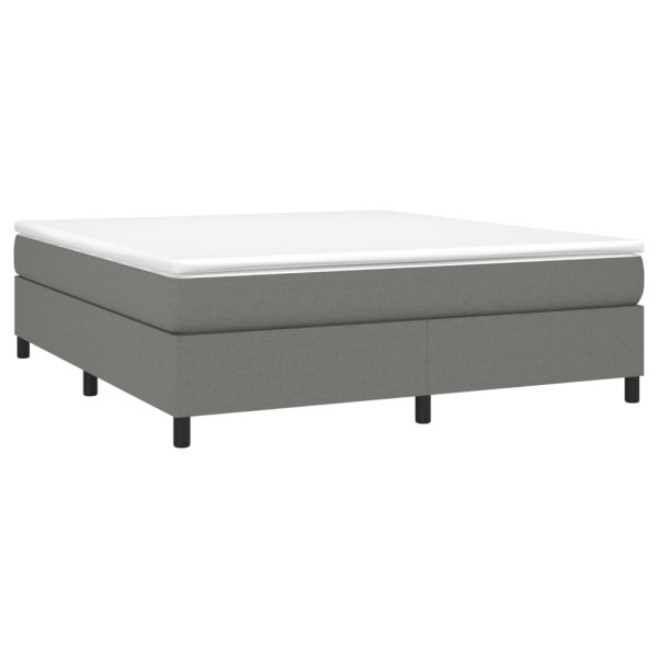 Estructura de cama box spring tela gris oscuro 180x200 cm M 3