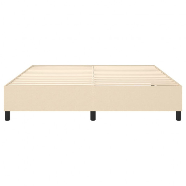 Estructura de cama box spring tela color crema 180x200 cm M 5