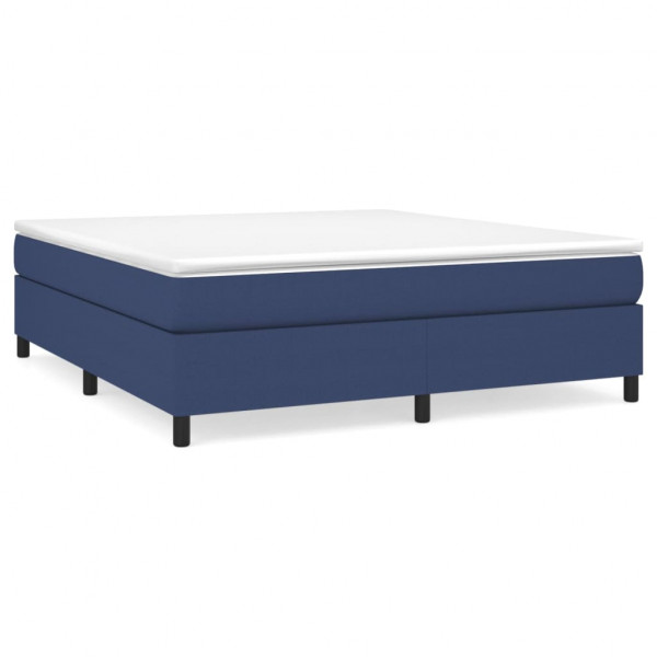 Estructura de cama box spring tela azul 180x200 cm M 2