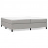 Estructura de cama box spring tela gris claro 200x200 cm 2