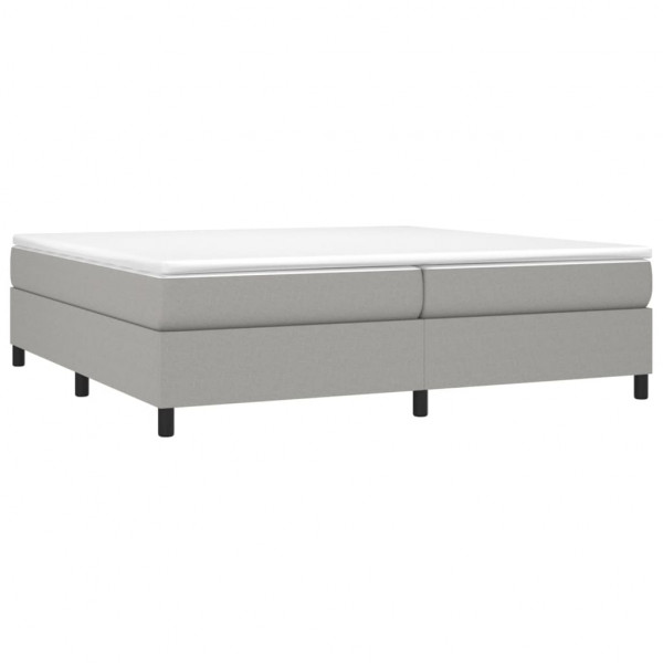 Estructura de cama box spring tela gris claro 200x200 cm M 3