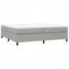 Estructura de cama box spring tela gris claro 200x200 cm 3