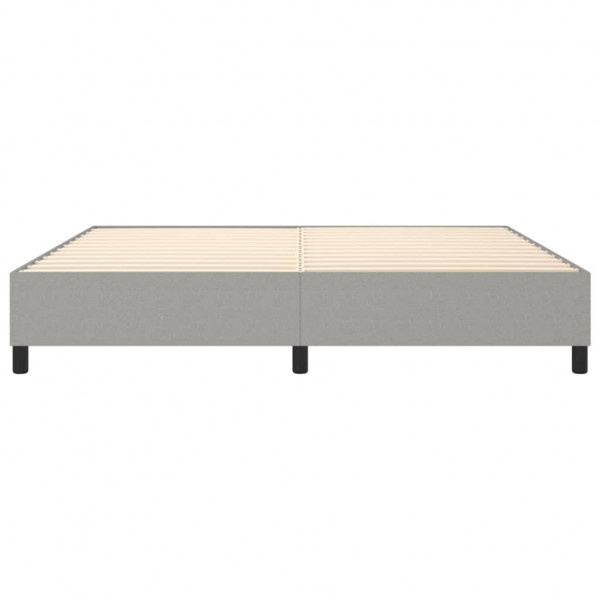 Estructura de cama box spring tela gris claro 200x200 cm M 5