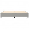 Estructura de cama box spring tela gris claro 200x200 cm 5