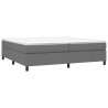Estructura de cama box spring tela gris oscuro 200x200 cm 3